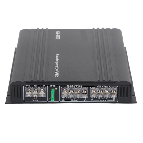 4x70W 4-kanavainen ääniefektvahvistin 12V musta alumiiniseos Auto Auto Hifi Stereo Amp