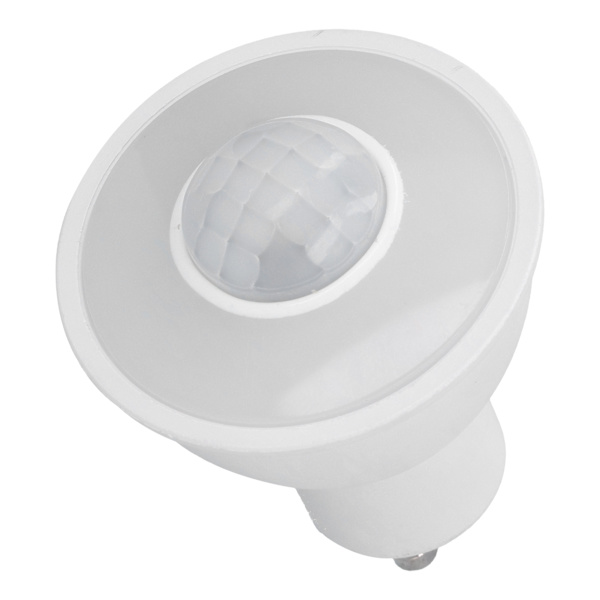 GU10 LED-pære med infrarød bevegelsessensor 5W 500LM Taklampe for korridor AC100-240V hvitt lys