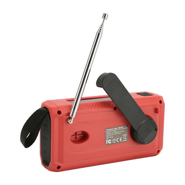 Nödradio HD LCD Handvev Bärbar AM FM WB NOAA Radio med SOS Alarm Ficklampa 4500mAh batteri för utomhusbruk