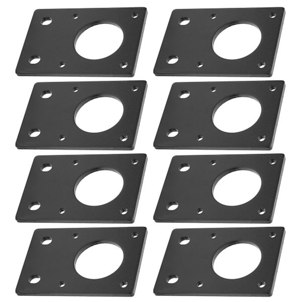 42 Trinmotor Monteringsplade Fladt Beslag Aluminiumlegeringsmonteringsplade til 3D-printer Sort