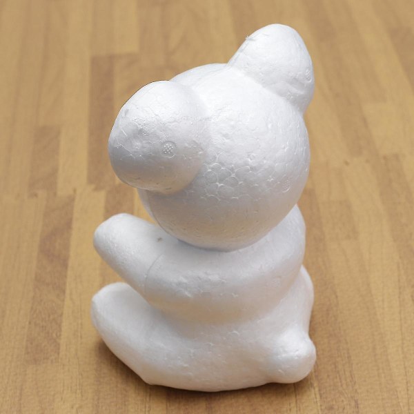 Polystyren Styrofoam Foam Bjørneform for modellering White