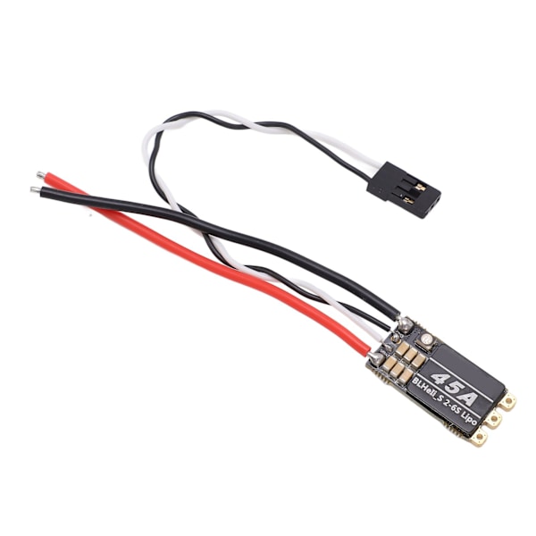 Børsteløs ESC 45A RC-tilbehør med integrert RGB LED-lys for FPV Traverseringsmaskin 4-akse UAV Svart