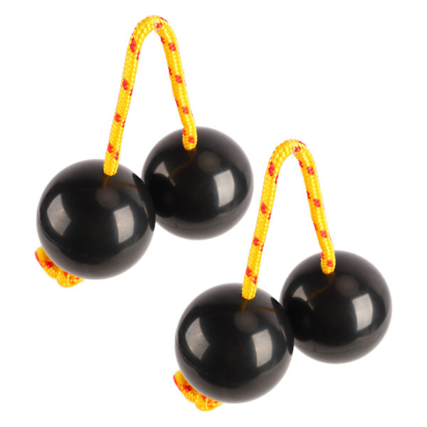 2 stk. Afrikanske rytmiske bolde Justerbar Sort Behagelig Afrikansk Shaker Rattle Ball til underholdning