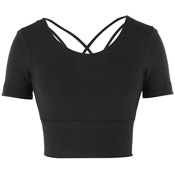 Dam Sommar Sexiga Sport Kortärmade Toppar för Yoga Fitness Träning Sport Tillbehör Svart L