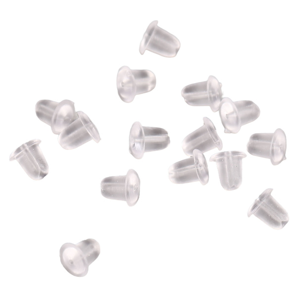 10.000 stk Gummi Ørestikker 5 mm Transparent Gummi Fleksibel Giftfri Klar Ørestikker til Smykker Ørestikker DIY