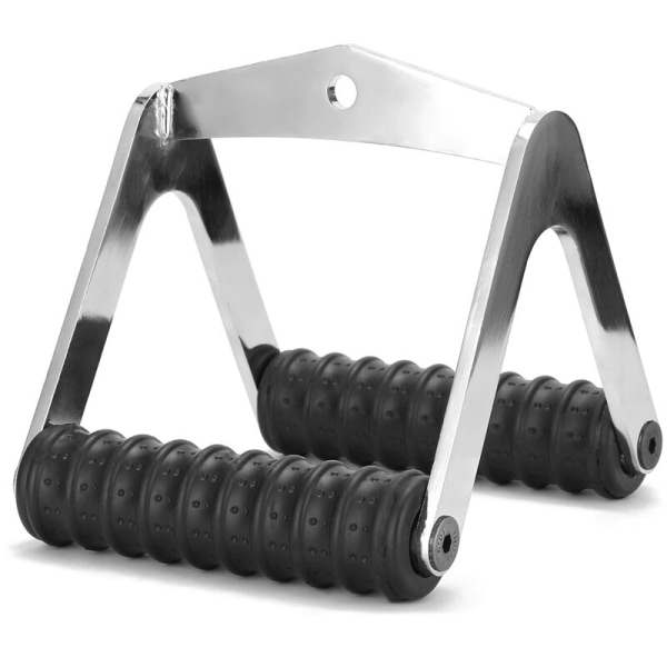 Fitness Gym T-Bar til muskeltræning Rygremskive Kabelmaskine V-formede stangroerhåndtag, model: sort