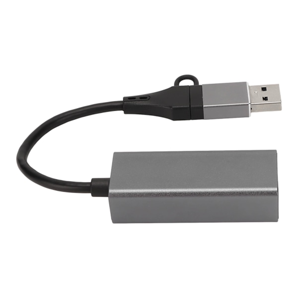 USB til Ethernet RJ45-adapter 10 100 1000 Mbps stabilt chip Sølvgrå USB C til RJ45-adapter til bærbare computere