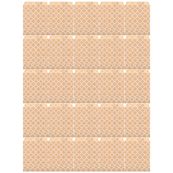 25 stk. Madpose Foldbar Kraftpapirspose Emballage til Slik Nødder Småkager Snacks Krydset Blomst