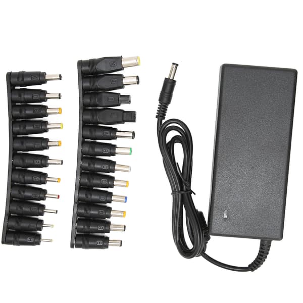 Laptop Strømadapter DC 90W Universell Erstatning Laptop Strømforsyning med 23 DC-adaptere EU-plugg