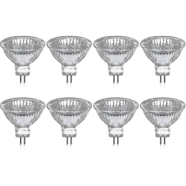 8-pack GU5.3 MR16 35W 12V dimbara halogenlampor, varmvit 2800K