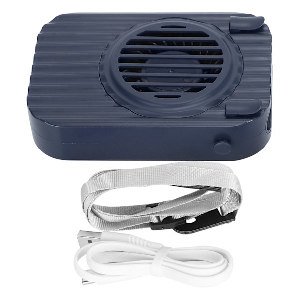 Mini Kaulatuuletin Luova USB Kannettava HandsFree Puettava Lazy Hanging 3 Nopeuksinen Jäähdytin (Sininen)