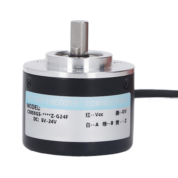 PNP inkrementell kodare IP50 50 mm ytterdiameter 2-fas inkrementell kodare för intelligent styrning DC5‑24V 1200P/R