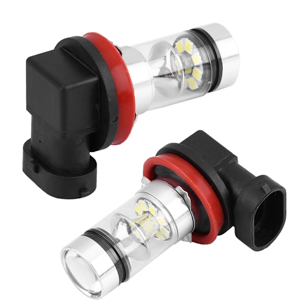 2 kpl Auto 100W Superkirkas LED-ajovalojen muunnossarja Sumuvalopolttimo (valkoinen valo)