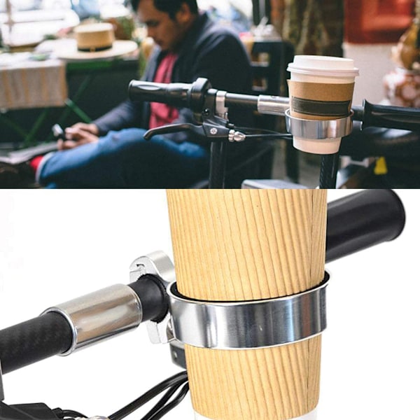Cykelvattenflaska Kaffekoppshållare Justerbart landsvägscykelstyre Vattenflaska Hållare i aluminiumlegering