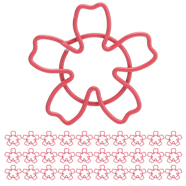 30 st Gem av papper Rosröd Söt Körsbärsblommor Formstift för Filklassificering