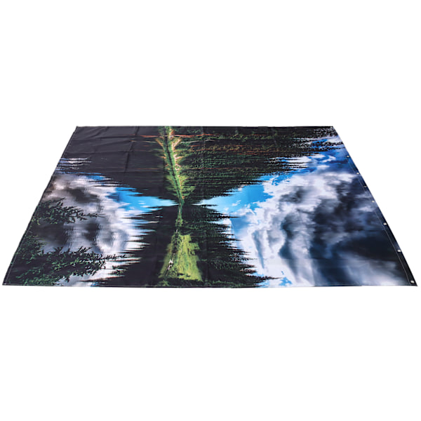 Bruseforhæng Landskabsdesign Badekarforhængssæt med ringe Hjemmebadrumsdekoration 180x180cm