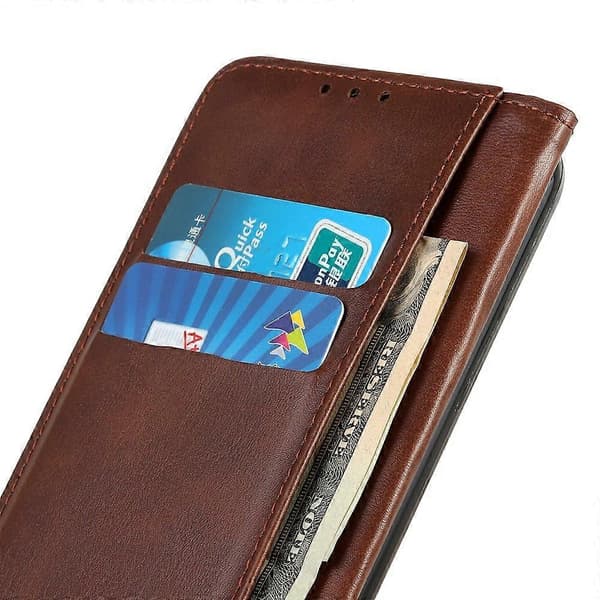 【NX】Compatible with Samsung Galaxy A56 5G Case Split Leather Flip Wallet Phone Cover --lingling} Multicolor Multicolor Coffee