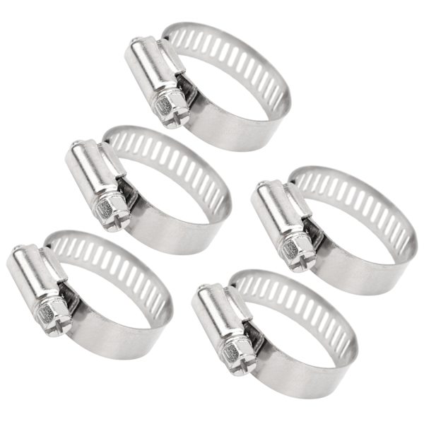 100 stk 18-32 mm slangeklemmer rustfritt stål kryssskruetype med 10 mm bredde
