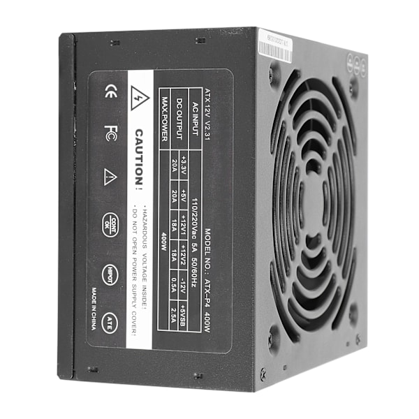 Computer Strømforsyning Desktop Lydløs Blæser Tilbehør ATX 24-PIN 400W Justerbar 115/230V EU Stik
