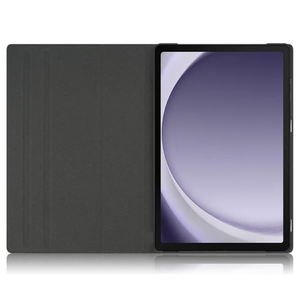 Samsung Galaxy Tab A9+ / A11+ 360° rotationsställ i läder Svart