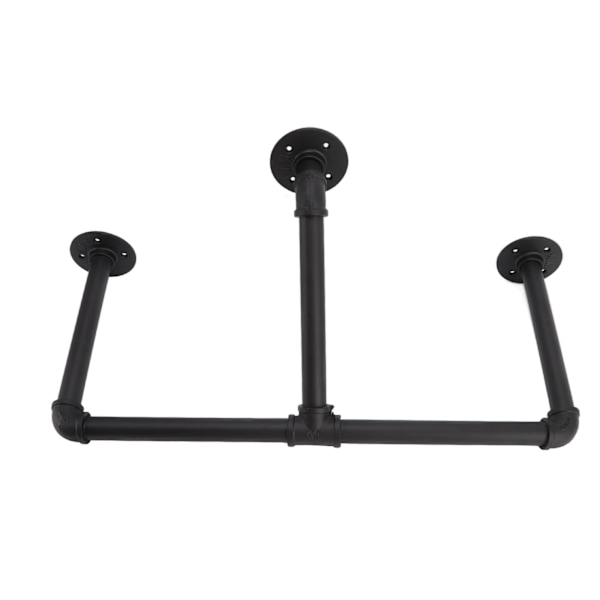 22in Industrial Pipe Kläder Display Rack Väggmonterad Klädställ Hängare Järn Kläder Hängstång Bar för Home Hotel