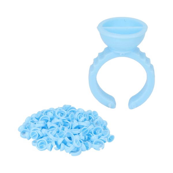 100 st Flower Lim Rings Engångs ögonfransar Fransar Extension Lim Cups Tillbehörshållare för ögonfransförlängning