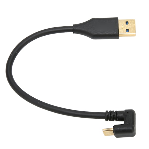 USB-kaapeli 5 Gbps USB 3.0A uros AMC tyyppiin C U-muotoinen kyynärpää ABS-datakaapeli latausdatansynkronointiin (0,2 m 0,66 jalkaa)