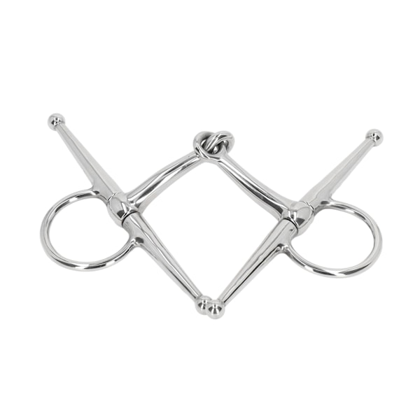 Full Cheek Horse Snaffle Bit Rostfritt stål Ring Farm Jointed Bits för 125 mm hästmun