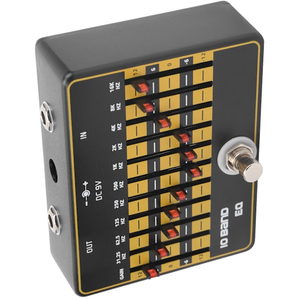 Gitarreffekter 10-bånds glidebryter Equalizer Modulasjon Harmonisk elektrisk gitartilbehør
