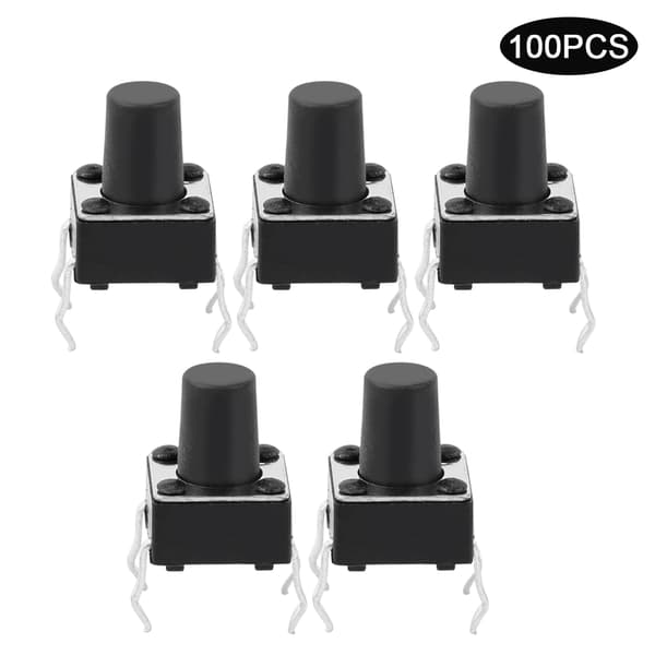 【NX】100 st Momentary Taktil Push Button Switch Mini Micro Tact Switch Tillbehör 6 x 8 mm