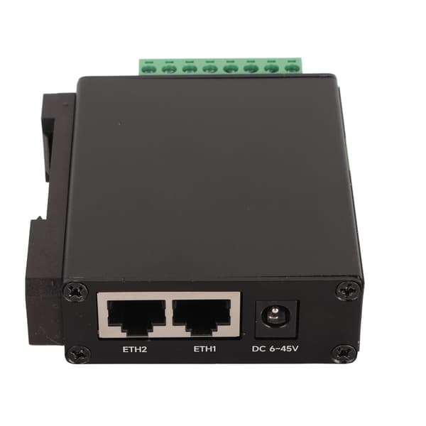 RS485 til RJ45 Ethernet seriell server Dual Channel Rail Mount 1200 til 115200bps RS232 til RJ45 Ethernet-modul