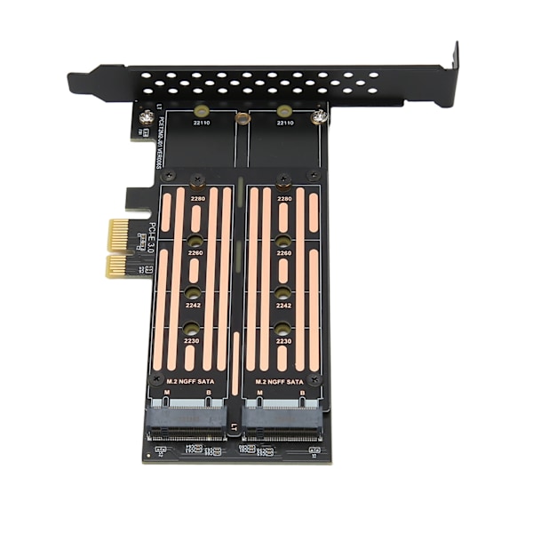 M.2 SATA SSD NGFF til PCIE-adapter Opptil 6 Gbps NCQ MSI-støttet Plug and Play Dobbel M.2 PCIE-adapter for stasjonær PC