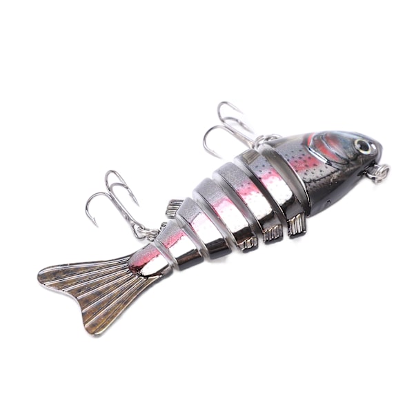 Lure Multi Jointed Swimbait - Moniosa, useita osia, kova uistin 2 koukulla ahvenelle, taimenelle, makealle ja suolavedelle 1#