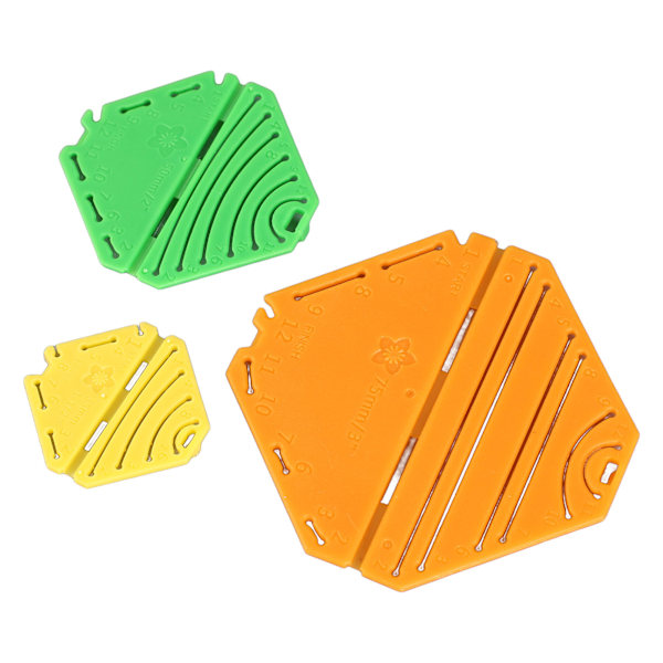 3 st Flower Maker Set DIY Rhombus Flower snabbt enkelt Harts Kanzashi Flower Maker tallrikar för barn flickor
