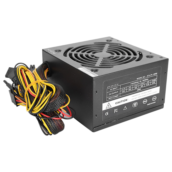 Computer Strømforsyning Desktop Lydløs Blæser Tilbehør ATX 24-PIN 400W Justerbar 115/230V EU Stik