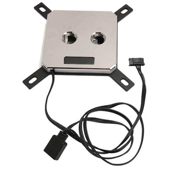 CPU Vattenblock G1/4 Mässing Röd Koppar Jet Microchannel 5V RGB Lätt Enkel montering CPU Vattenblock för LGA-dator