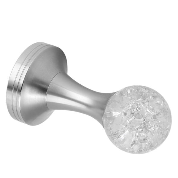 Krystallkule Kaffe Platt Tamper Rustfritt Stål Base Pulverhammer for Kaffetilbehør Sølv 51mm