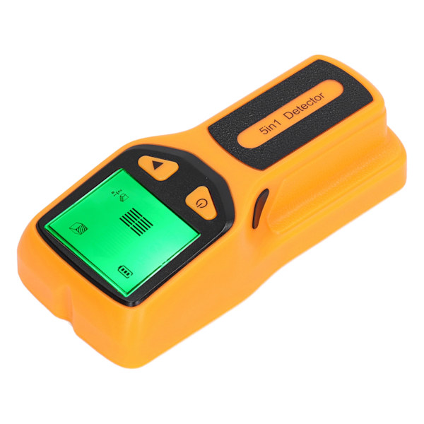 Stud Finder väggskannersensor 5 i 1 detektor HD LCD-skärm för trä AC tråd mittkant gul