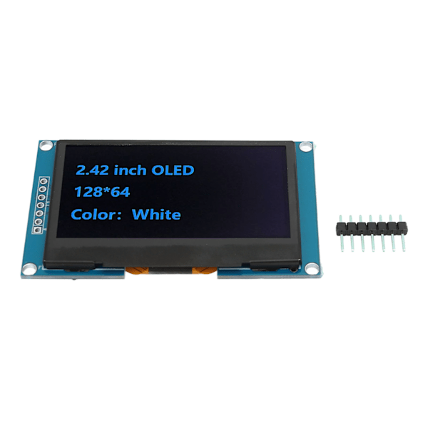 Displaymodul 2,42 tum Organic Light Emitting Diode SPI Seriell Port SSD1309 Drive IC för DIY MRA091C Blue