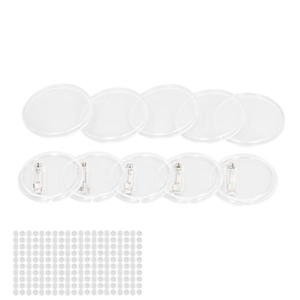 100 set Blank Badge Making Kit 25 mm Transparent slitstark Utsökt utförande Knapp Badge Maker Set för gör-det-själv hantverk