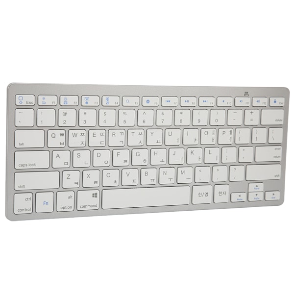 Trådløst tastatur Mini 78 taster Ultratynn bærbar hvit datamaskin tastatur for Android for OS X for IOS for Windows Koreansk