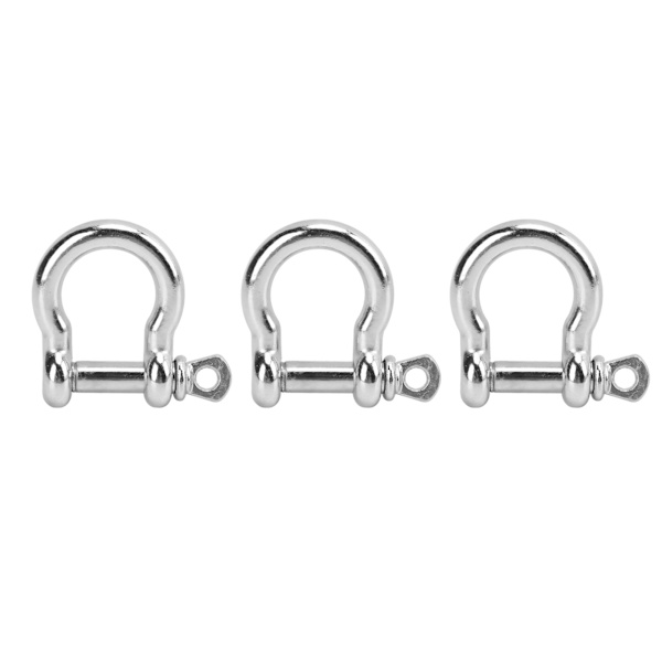 3 stk Skruvstift Ankarbygel Bågeform Load Shackle for Paracord Overlevelsesarmbånd