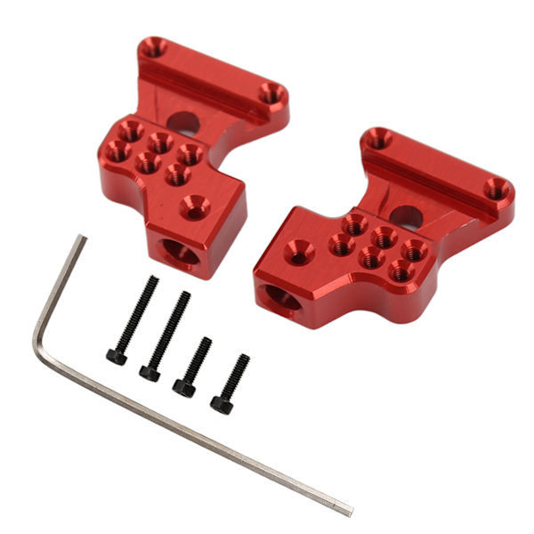 2 stk metall aluminiumlegering bakre støtdempere for Axial SCX24 1/24 RC bil oppgraderingsdeler Rød