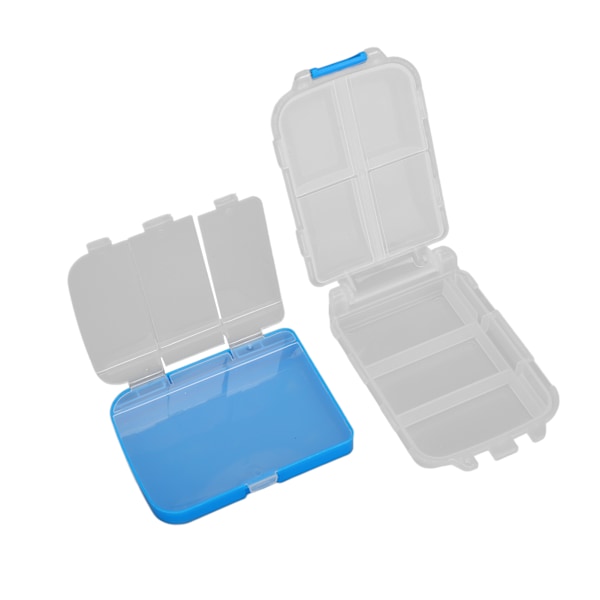 Foldbar Pilleboks Rejse 3 lag 7 dages ugentlig Pilleetui Organizer til Daglig Medicin Blå