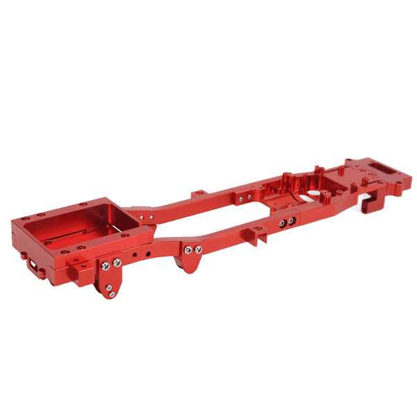 RC Bil Metall Kropp Chassis Ramme Bjelke Fjernkontroll Bil Oppgraderingstilbehør for WPL D12 Rød