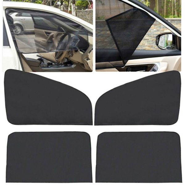 4st Bilsidofönster Solskyddsskydd Visir Magnetisk Mesh Shield Solskydd UV-skydd