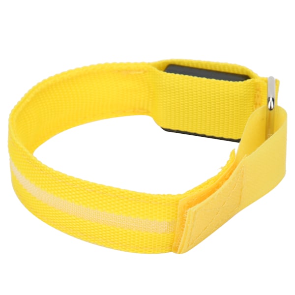 Utomhuslöpning LED Armband Justerbart Blinkande Armband Cykling Lyser upp Armband Gult