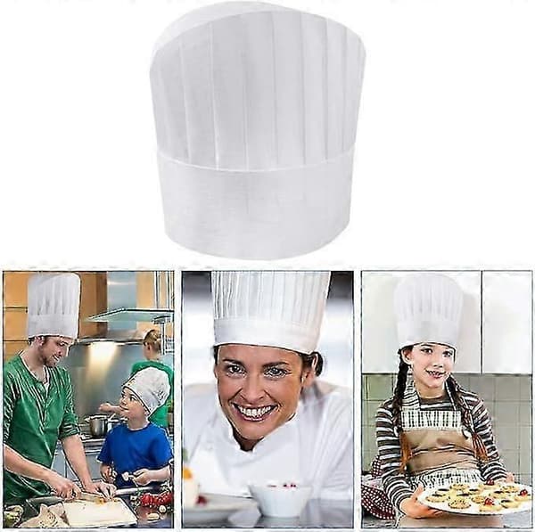 Kokkehatt, 20 stk justerbare barnekokkehatter, hatt D