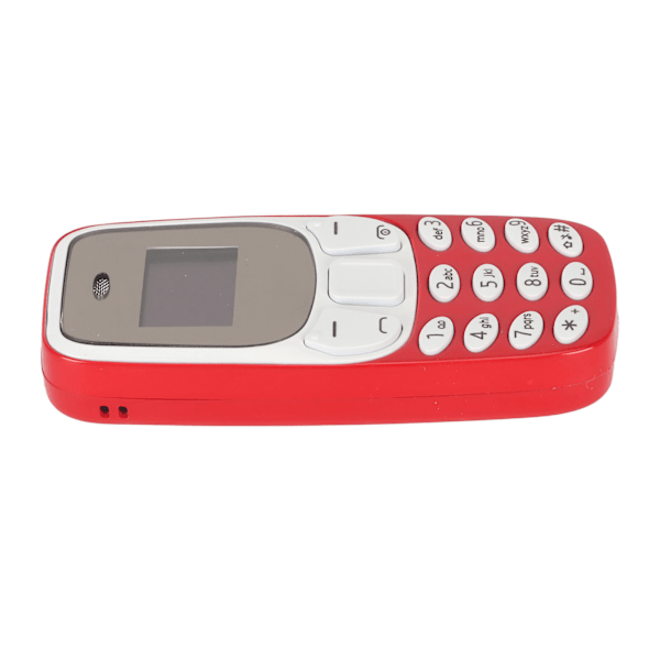 Maailman pienin puhelin Hands Free Bluetooth-soitin Dual SIM-kortti Lukitsematon GSM 2 in 1 Mini-matkapuhelin Punainen