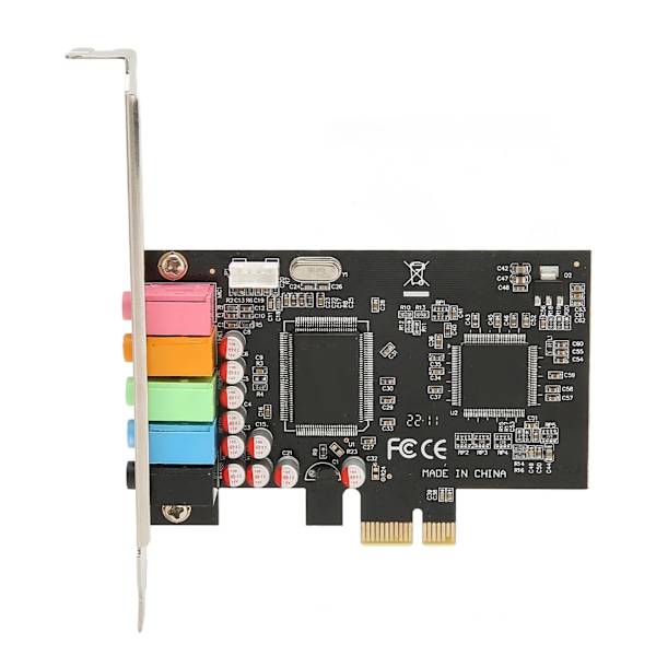 PCIE 5.1 Lydkort 6 Kanalers Surroundlyd Avspilling Opptak 24bit 48KHz Interne Lydkort med PCI Express Port